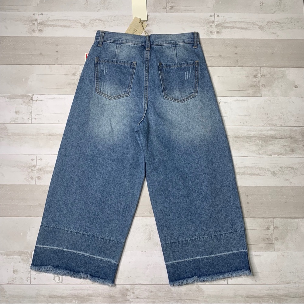 Moon River Midi Length Denim Pants - Picture 5 of 7